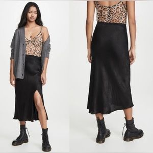 Anine Bing Dolly Skirt in Snake Print Black 100% Viscose